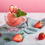 membuat stroberi sorbet